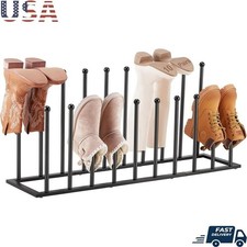 Large Capacity Metal Boot Rack Free Standing Shoe Organizer Home Storage New