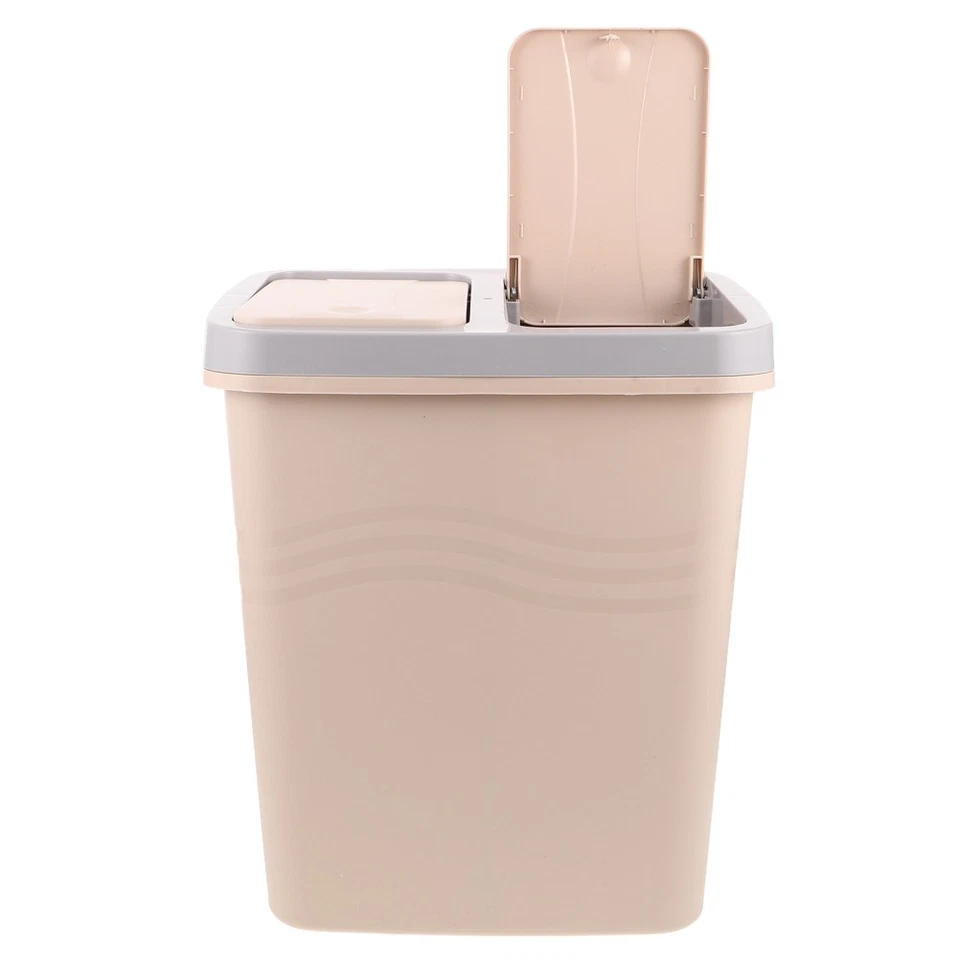  Badezimmer Mülleimer mit Klappdeckel – 18L Abfalleimer mit Doppelkammer – - Bild 2 von 4