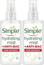Simple Hydrating Facial Mist & Kind Defence Anti Bac 125ml x 2