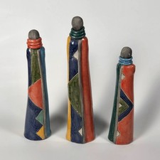 Set of 3 Handmade Western Australia Studio Pottery Figurines