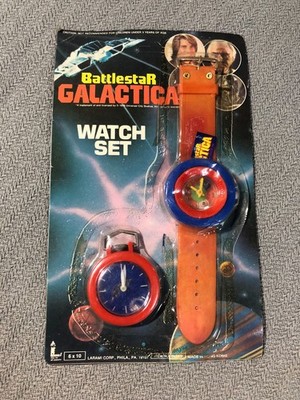 VTG 1978 Larami Battlestar Galactica Toy Watch Set Unpunched Universal Studios
