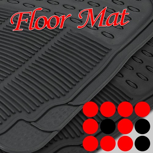 Universal Front & Rear Rubber Carpet Waterproof 4pcs Floor Mats Trim-able Custom - Bild 1 von 6