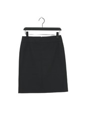 Uniqlo Women's Midi Skirt UK 8 Black Polyester with Elastane, Viscose A-Line