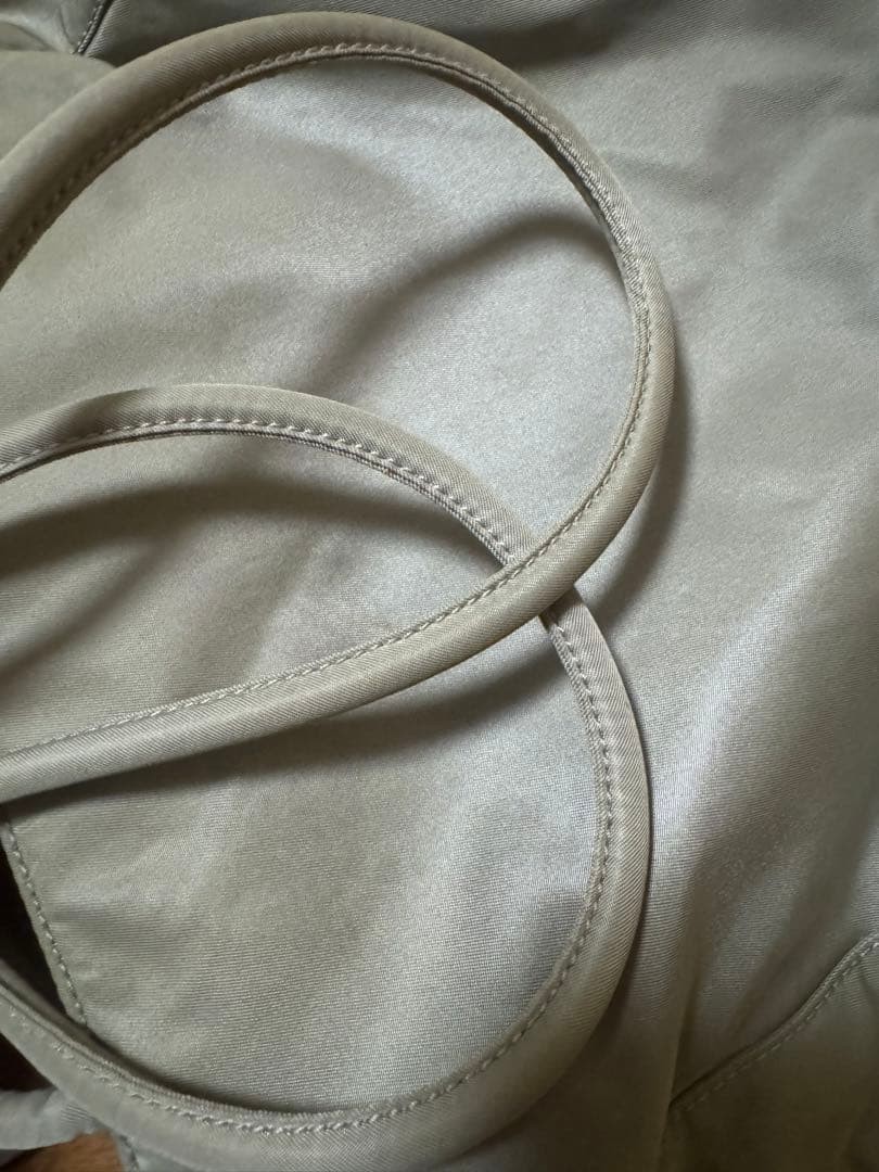 Excellent Condition PRADA Shoulder Tote Bag Khaki Gray Greige thumbnail 7