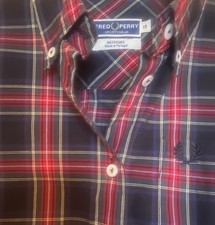 Classic Vintage “FRED PERRY” REISSUE Tartan Check L/S Cotton Shirt Dress Size 10