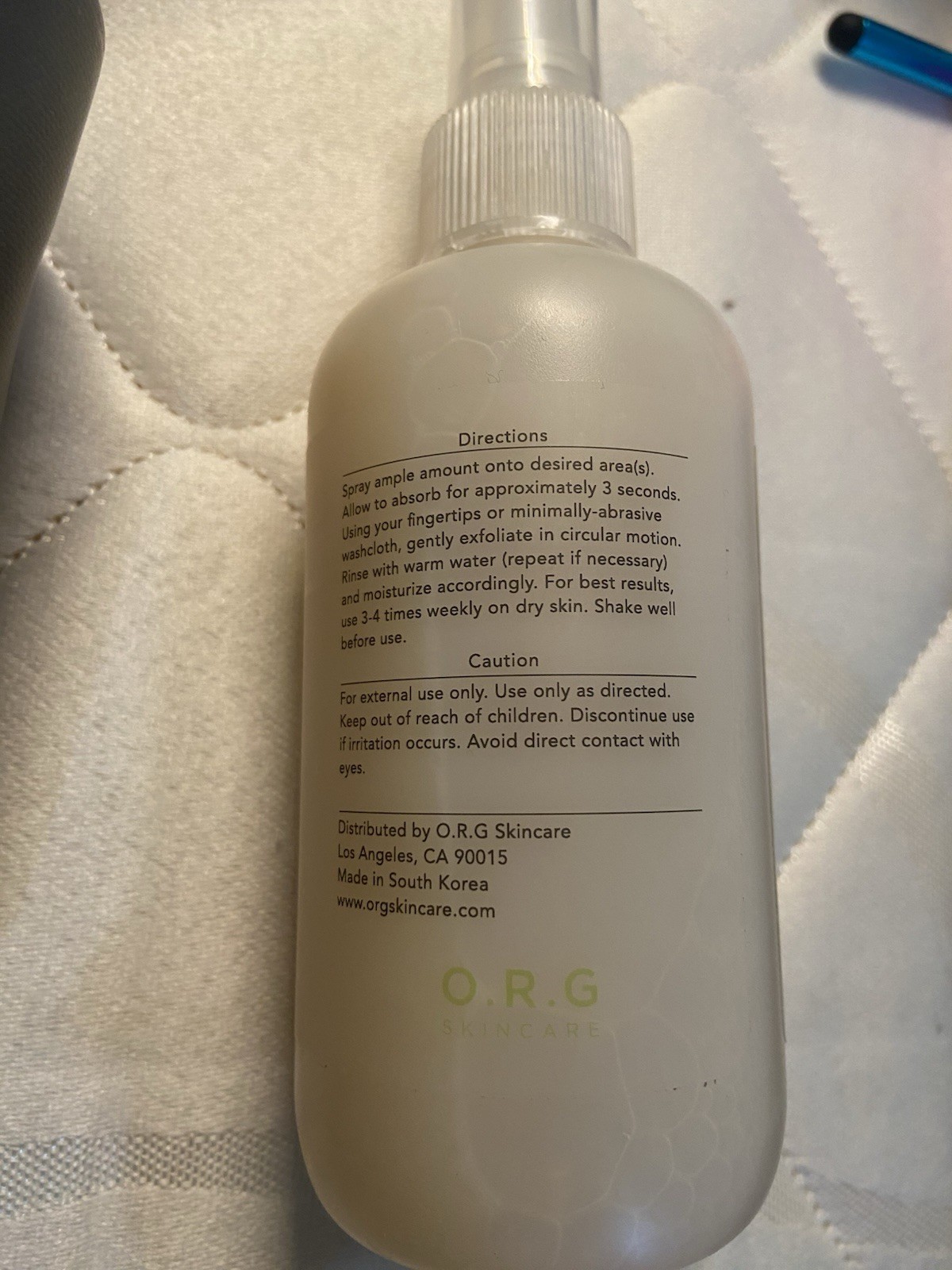 ORG Skincare Mineral Peel Body Spray 2 fl oz  - Non Abrasive Exfoliant