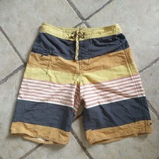 Patagonia Wavefarer Board Shorts Boys 12 Multicolor Striped Nylon Logo