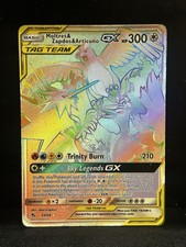 pokemon card moltres zapdos articuno rainbow rare GX SECRET 69/68 Tag Team Holo - LP [Fire][Water][Lightning][Colorless] Trinity Burn 210 2019 Pokemon Sun & Moon