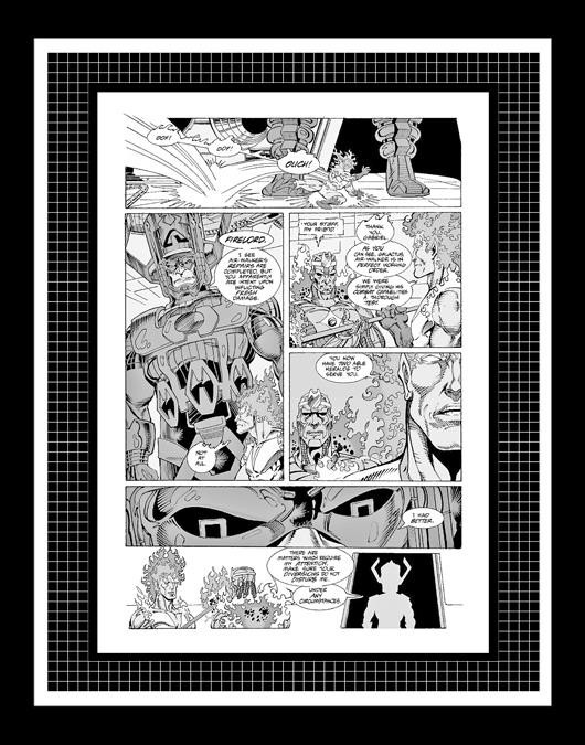 Ron Lim Silver Surfer #76 Rare Production Art Pg 18 Monotone