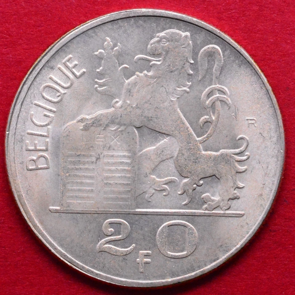 BELGIUM 4-COINS  1953 20 FR,  1954 50 FR, 1958 50 FR, 1954 100 FRANCS, 1.4 ASW - Image 4 of 4