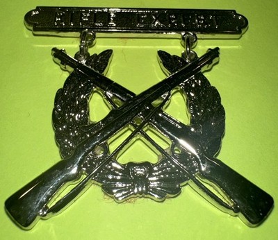 US Marine Corps Rifle Expert USMC EXPERT RIFLE BADGE REGULATION SIZE Used Nice