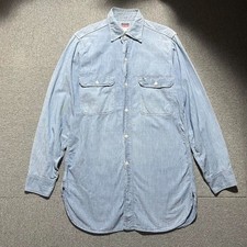 Vintage 50s 60s Penney's Big Mac Chambray Work Shirt USA Made Size S  M