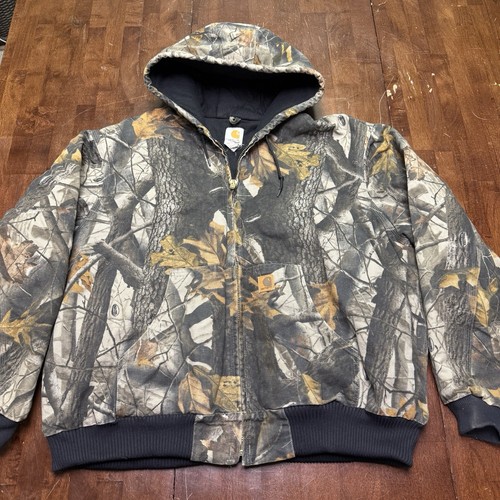 MINT Vintage Carhartt J143 CMO Realtree Hardwoods Camo Active Jacket Size 2XL
