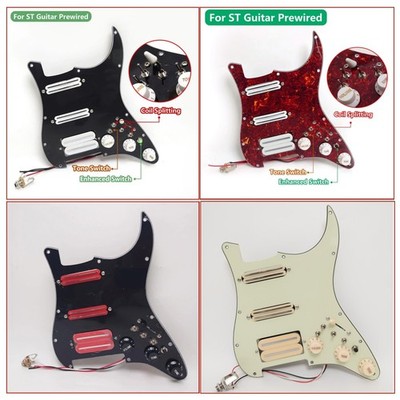 SSH Prewired Loaded Pickguard Coil Splittin Humbucker Pickups for ST Guitar