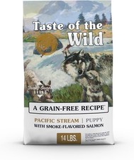 Taste of The Wild Pacific Stream Grain-Free Dry Puppy Food with Smoke-Flavore...
