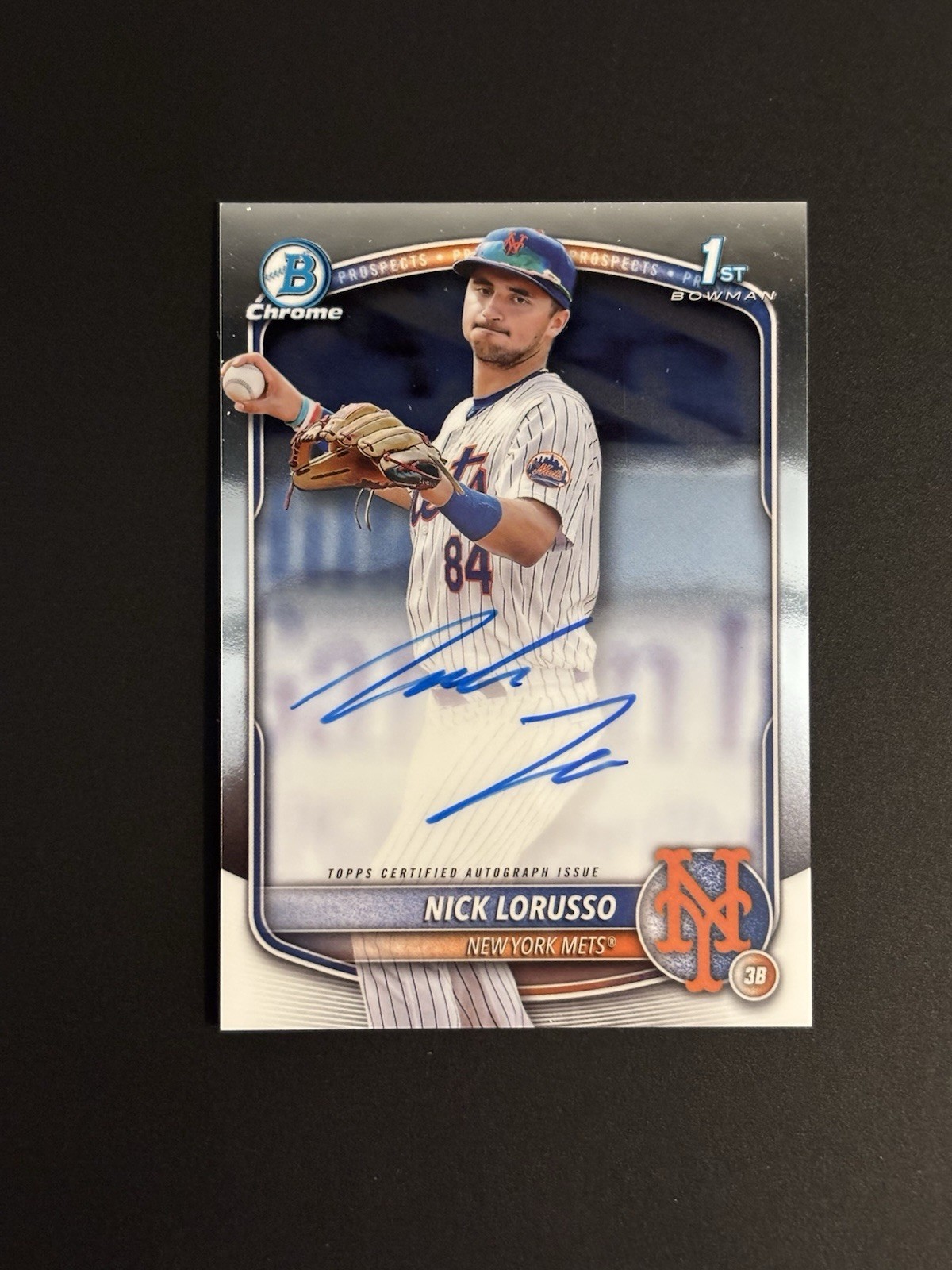 2025 Bowman Chrome #CPA-NL Nick Lorusso Auto 1st Prospect Mets 🔥