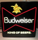 Vintage Budweiser “King of Beers” Light-Up Faux Neon Sign – Classic Bar Display