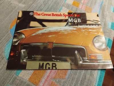 MG MGB Roadster Prospekt 1973 sehr guter Zustand GRATISVERSAND Chrom Stoßstange Cabrio Prospekt