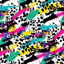 Memphis Style Abstract Graphics 44 - 18"x46" Hydrographic Film Hydro Dipping