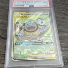 Pokemon TCG Blastoise & Piplup GX PSA 9 2019 Cosmic Eclipse 215/236 FA Holo EN