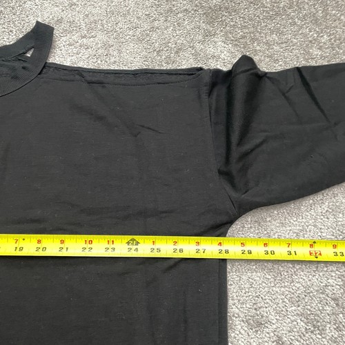 Black Tape Pullover Sweatshirt Women 2X Plus Black One Shoulder Crew Neck Casual - Picture 7 of 11