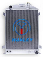 Aluminum 3 Row Radiator For 32 Ford Hi-Boy Street Rod w/Chevy SBC Engine Swap V8