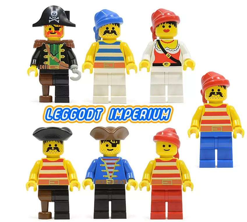 Lego Pirate Minifigures - Pirates 1 vintage minifigs - red beard FREE POST