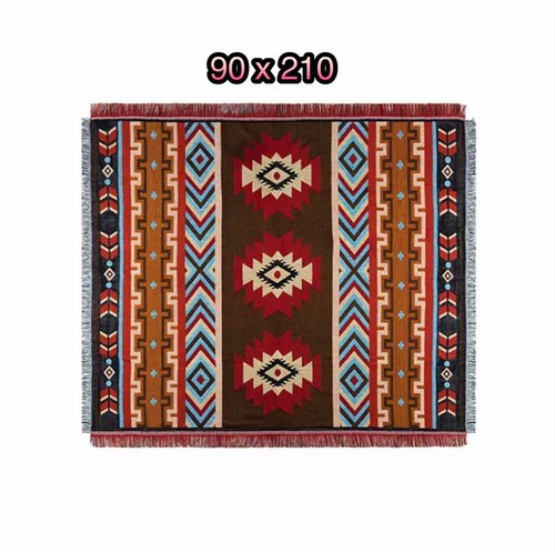 90x210 Vintage Outdoor Party Blanket Knitted Towel Boho Eye Tiger Travel Picnic - Picture 3 of 3