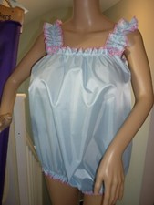 XL ADULT BABY PULL ON LOOSE FIT NOISY FRILLY BLUE
