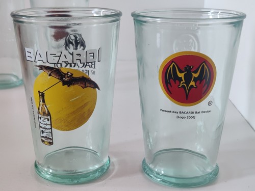 Set 4 Bicchieri Mojito 35cl Acquamarina Colorati Bacardi Vari Logo - Foto 2 di 10
