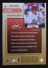 1999 UD Challengers for 70 Challengers Ed. HR Highlights #90 J.D. Drew /600