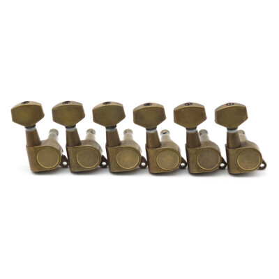 Bronze 6 Inline Electric Guitar Tuning Pegs Tuners Machine Heads For Start Tele