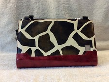 Miche Classic Shell  Jayma  Brown/Cream With Red Trim Cowhide Pattern