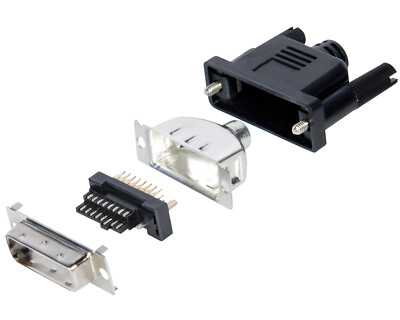 DVI Stecker 24+1 Plastik schwarz Lötversion Schraube
