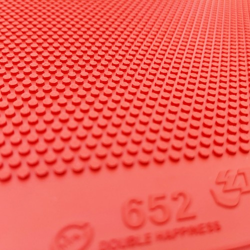 2 X DHS 652 Pips Out Table Tennis Rubber Sheet Red Color Ping Pong Rubber Sponge - Picture 3 of 6