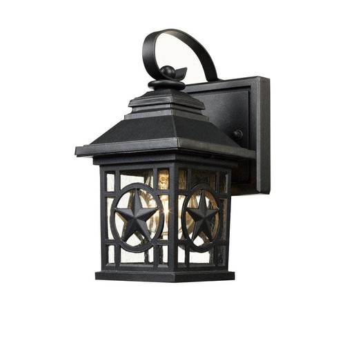 Laredo Outdoor Sconces Texas Star 1Light Small Black Wall Light W