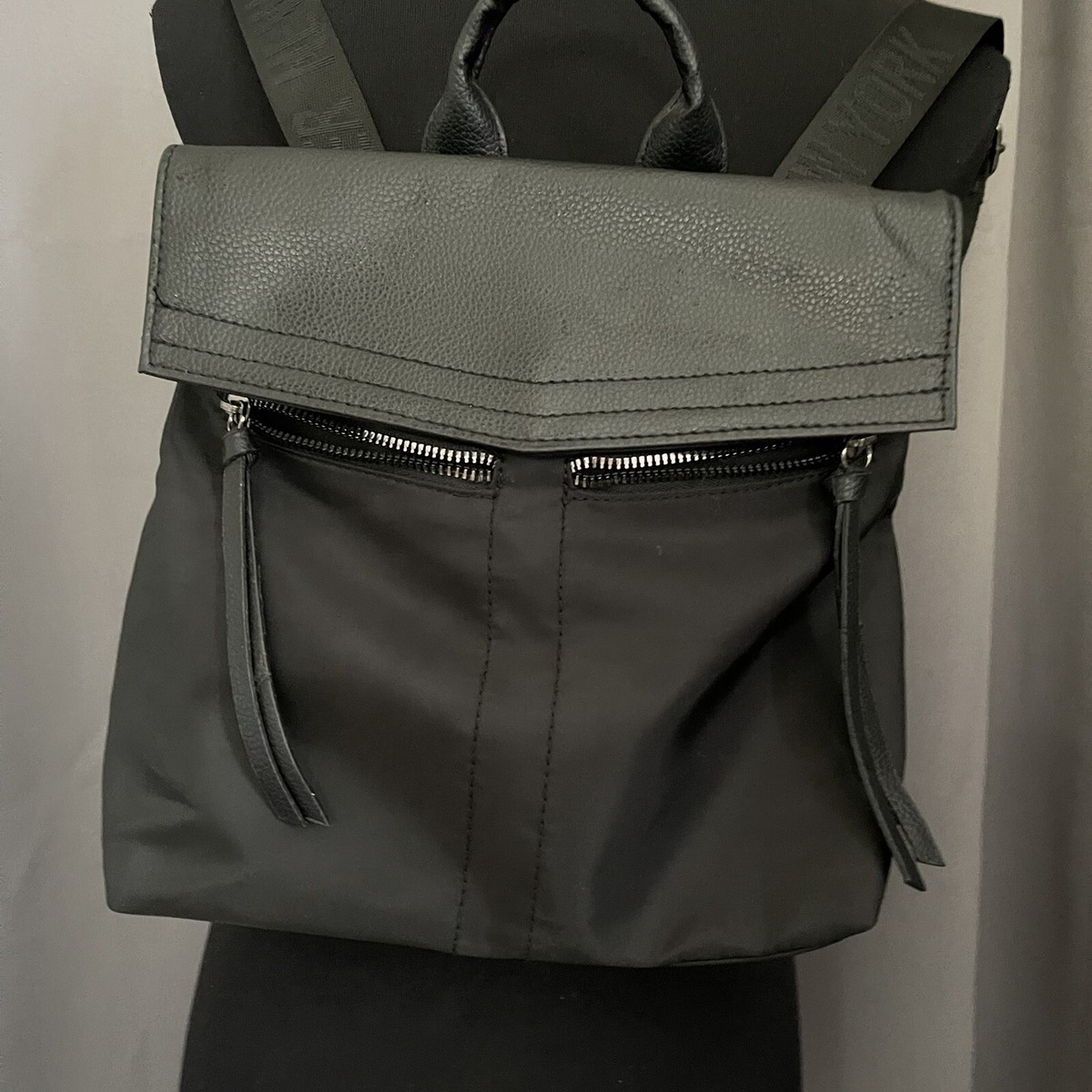 Botkier New York Mini Trigger Backpack Nylon Faux Leather 