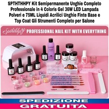 Kit Semipermanente Unghie Professionale Completo DI ACCESSORI + Lampada 36W LED