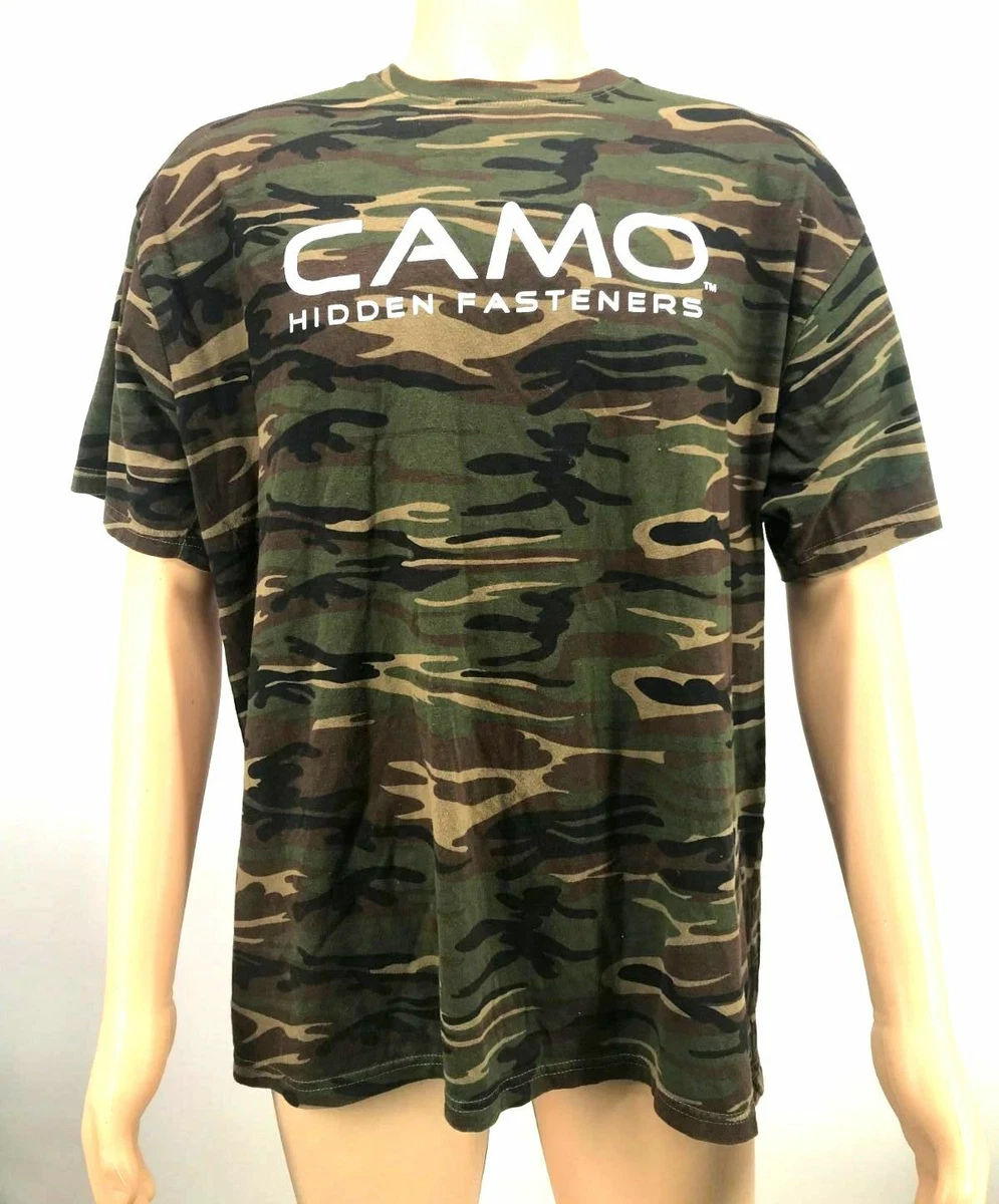 $85 Camo Hidden Fasteners Men'S Green Camo Short-Sleeve Tee Crew-Neck T-Shirt Xl XL HIDDEN Tee Camo