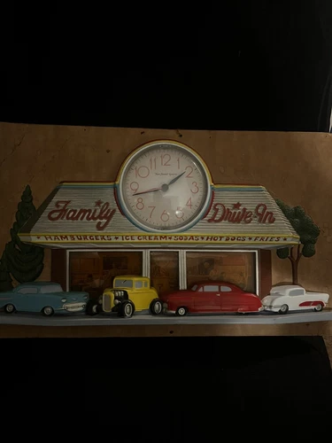 -COCA COLA- Family Drive-In Diner *VINTAGE* Burwood wall clock