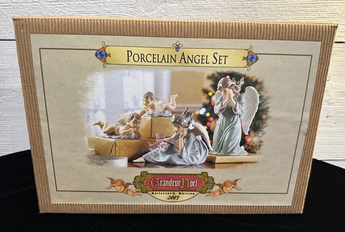 Set Angeli Porcellana Grandeur Noel 2003 Edizione da Collezione Vintage - Completo