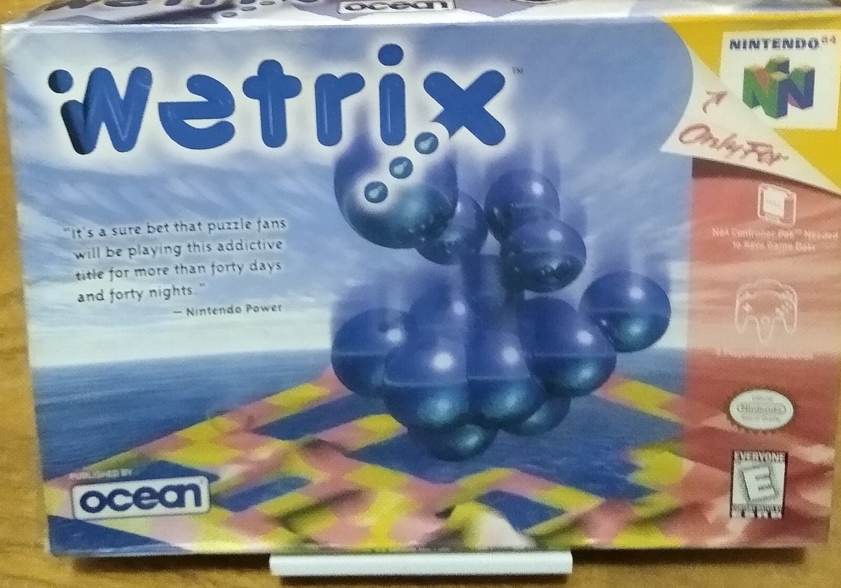 Wetrix Nintendo 64 N64 Complete Open Box Mostly Shrinkwrapped