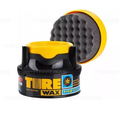 NEW SOFT99 Tire Black Wax Tyre Clean Protection Shine + Applicator Sponge
