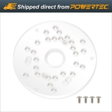 POWERTEC 71381 5-3/4" Universal Router Base Plate for Trim Routers