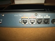 Used AS IS CISCO 766 Router working pulled unit Docs,AC adapter,Cable 700 series