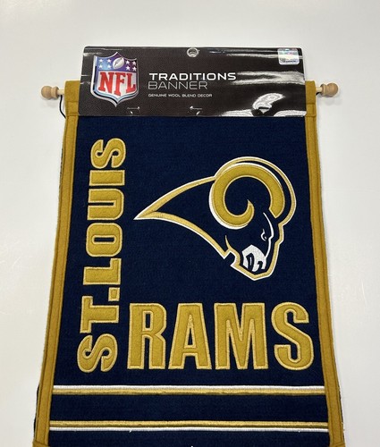 St. Louis Rams NFL Winning Streak Embroidered Traditions Wool Banner!!! - Picture 3 of 4