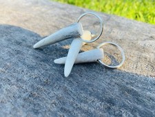 Whitetail Deer American Antler Tip Keychain Pack of 3