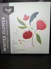 Embroidery Kit Winter Flower Craft Crush Design Sealed Packet Red NIB