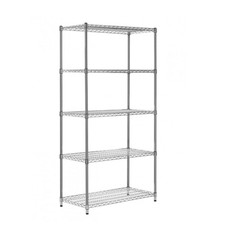 D 18" X W 36"X H 72"-5 Tier Chrome Wire Shelving Unit