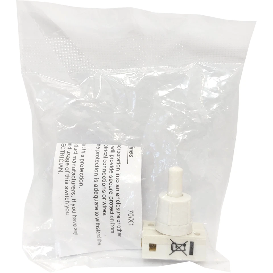 Miniature Push Button Switch White Table Lamp Light Switch 2A